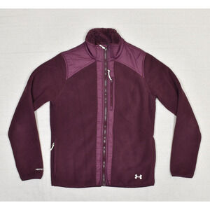 Under Armour Women's Full Zip Jacket Fleece Polyester Red Size S Sherpa Lined